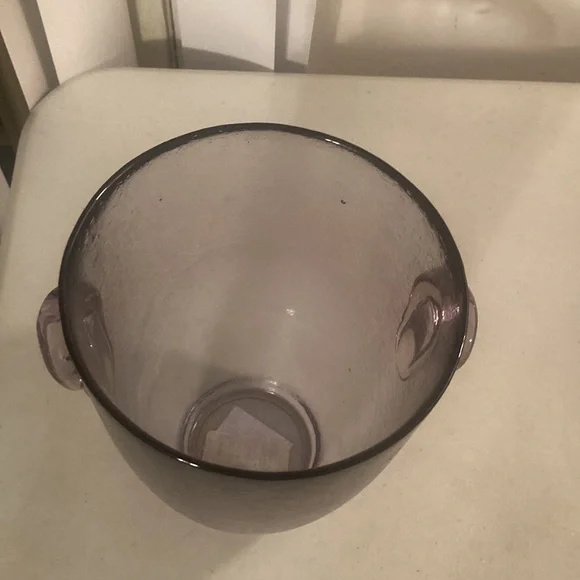 Violet glass ice bucket made in Italy - Picture 2 of 5